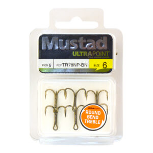 MUSTAD NP ROUND BEND TREBLE HOOK 1 5DB/CSOMAG