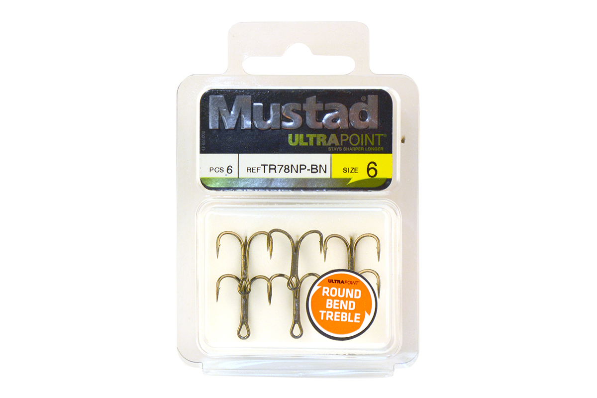 MUSTAD NP ROUND BEND TREBLE HOOK 1 5DB/CSOMAG
