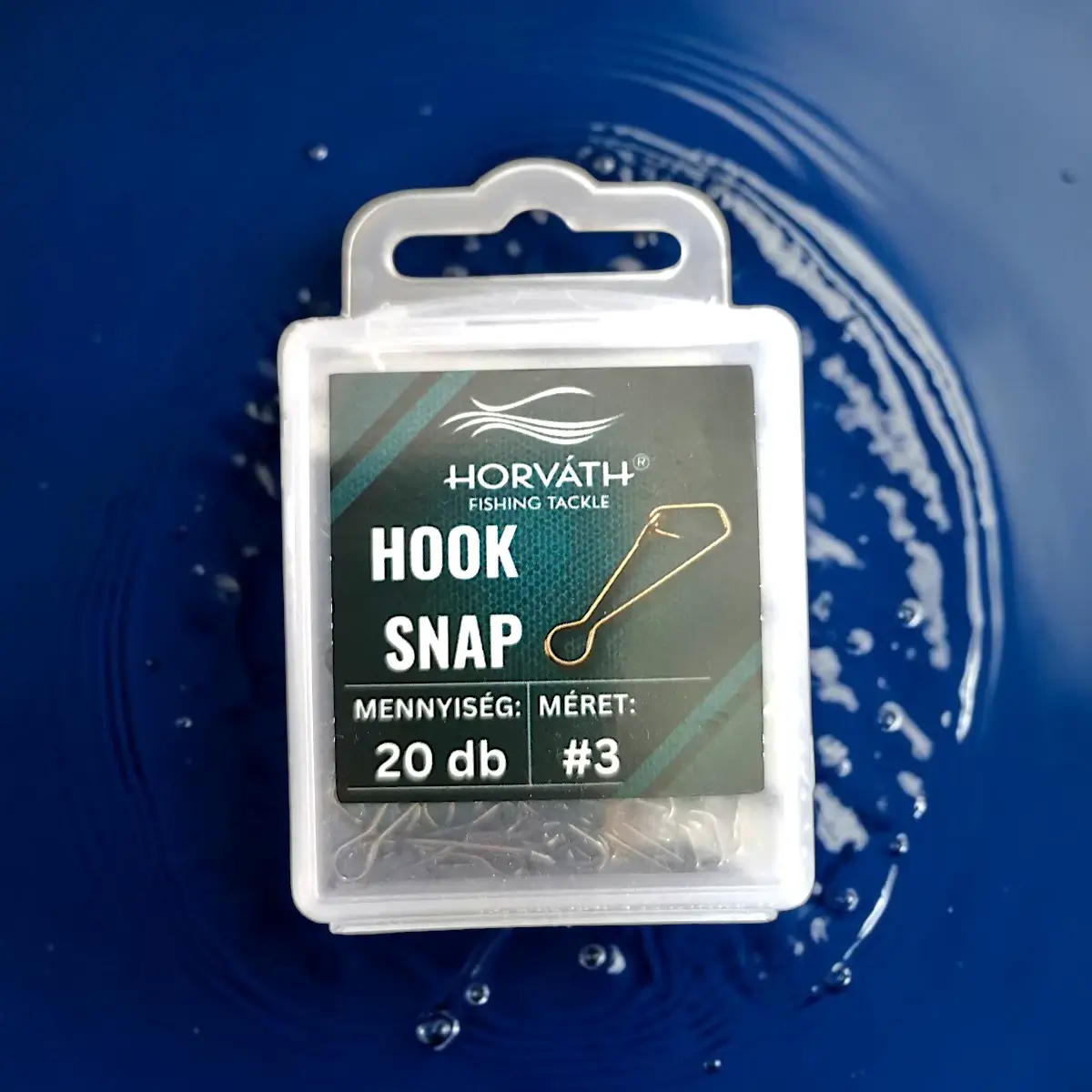 Hook snap #3, 20 db horgász kapocs dobozban